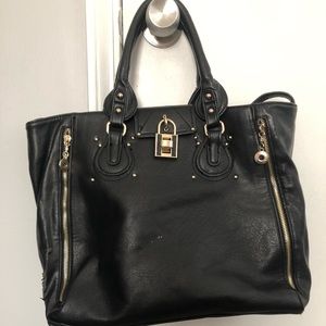 Black and gold purse